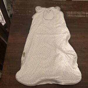 Nested Bean White Dot Sleep Sack with Bear Hood